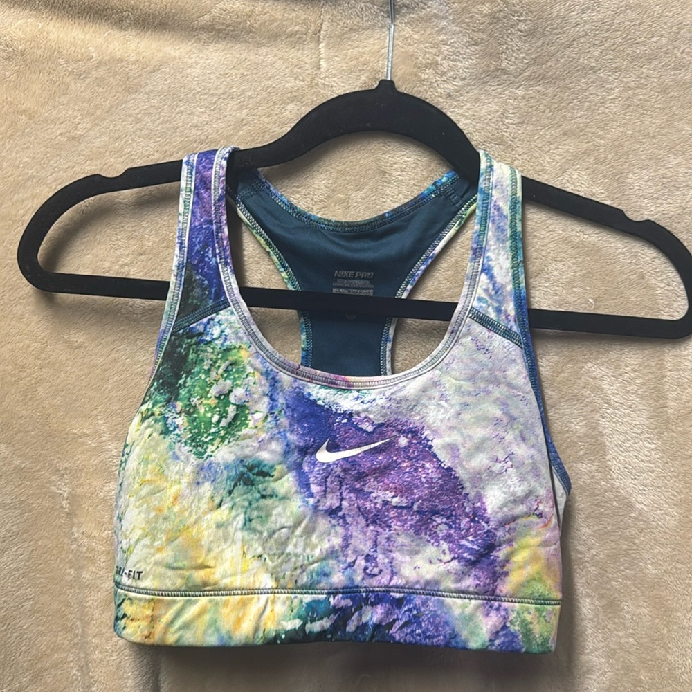 Nike Dri-Fit Sports Bra - Tie Dye - Large